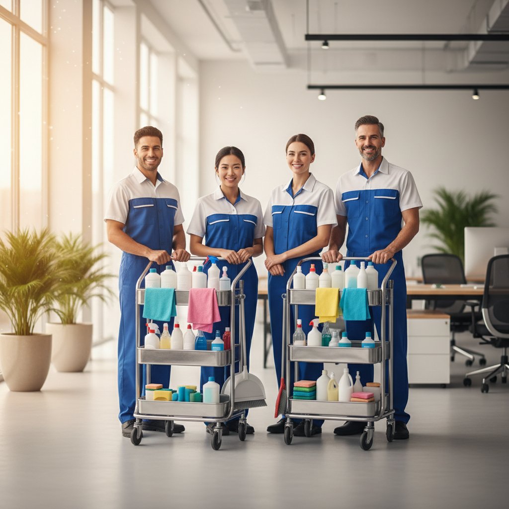 Qedime cleaning team at work